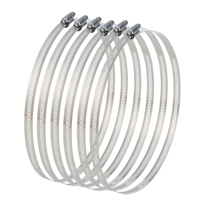 Tucool Racing 304 Full Stainless Steel Hose Clamp Adjustable Worm Gear Hose Clamp, Fuel Line Pipe Clamp for Plumbing, Automotive and Mechanical Application