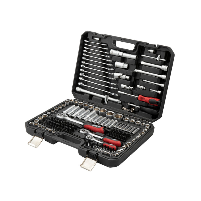 216Pcs 1/4" 3/8" 1/2" Socket Ratchet Wrench Set with Bit Socket Set, 72 Tooth Ratchet Wrench, Mechanics Tool Set With Case