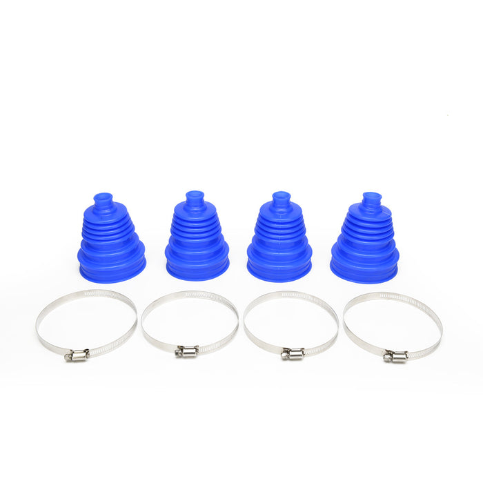 4pcs Universal Silicone Tool CV Joint Boot Kit Drive Shaft Silicone Constant Velocity Dust Cover CV Boot Replacement Silicone Telescopic Sleeve with 12 Clips