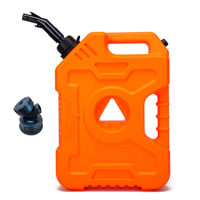 Tucool Racing New Gas Can with Upgraded No-Spill Oil Funnel & Upgraded Adjustable Bracket for Flexible Installation, 6L 10L Anti-Static Jerry Can Fuel Tank Spare Petrol Oil Tank Backup Jerrycan Fuel-jugs Canister for Motorcycle SUV ATV Cars Boat Offroad