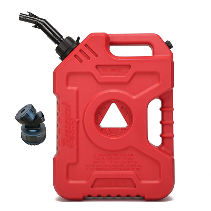 Tucool Racing New Gas Can with Upgraded No-Spill Oil Funnel & Upgraded Adjustable Bracket for Flexible Installation, 6L 10L Anti-Static Jerry Can Fuel Tank Spare Petrol Oil Tank Backup Jerrycan Fuel-jugs Canister for Motorcycle SUV ATV Cars Boat Offroad