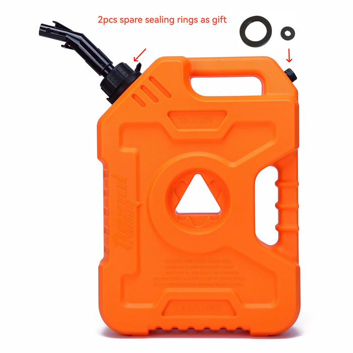 Tucool Racing New Gas Can with Upgraded No-Spill Oil Funnel & Upgraded Adjustable Bracket for Flexible Installation, 6L 10L Anti-Static Jerry Can Fuel Tank Spare Petrol Oil Tank Backup Jerrycan Fuel-jugs Canister for Motorcycle SUV ATV Cars Boat Offroad