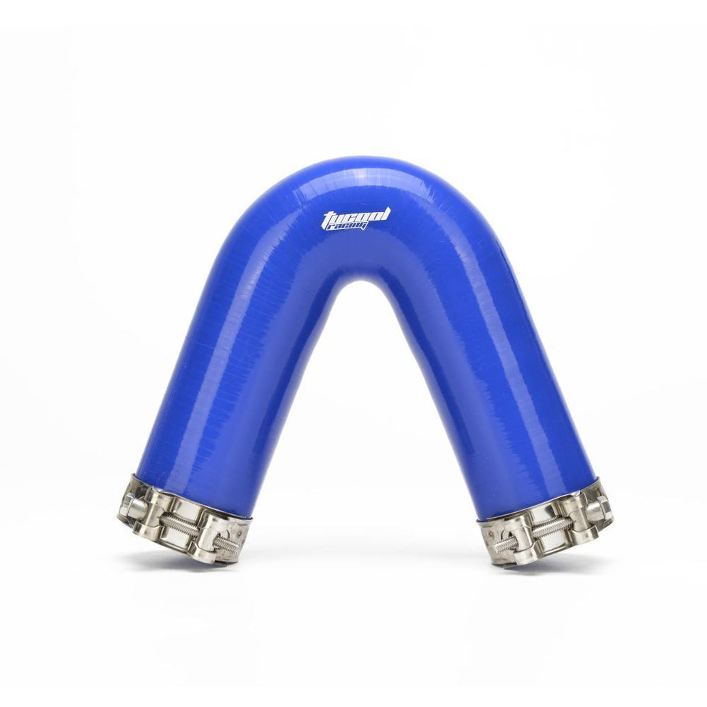 Tucool Racing 2" ID 135 Degree Silicone Elbow Hose (170mm, 5mm Thick, 4-Ply) With T-Bolt Clamps - Blue