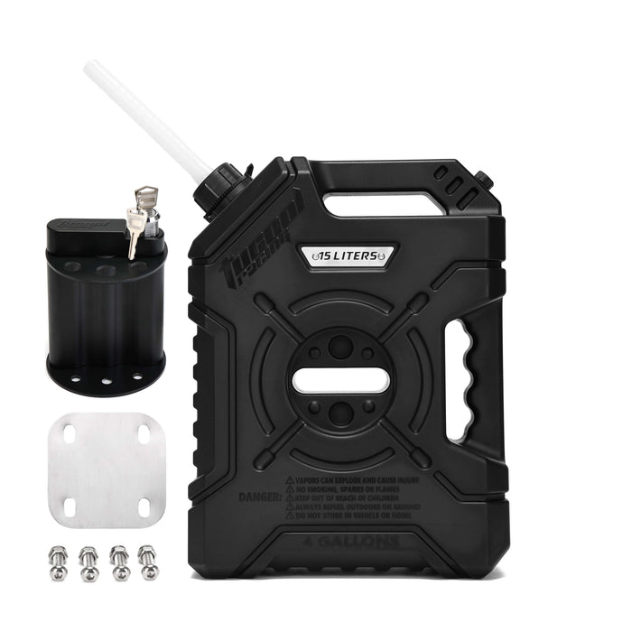Tucool Racing 15L Jerry Can Fuel Tank 4 Gallon Backup Gas Can New guide pipe Fits for Motorcycle SUV ATV Cars Boat Offroad