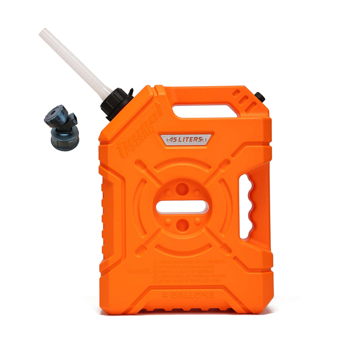 Tucool Racing 15L Jerry Can Fuel Tank 4 Gallon Backup Gas Can New guide pipe Fits for Motorcycle SUV ATV Cars Boat Offroad