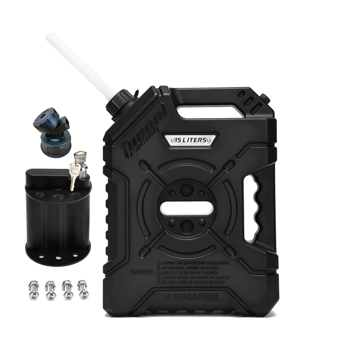 Tucool Racing 15L Jerry Can Fuel Tank 4 Gallon Backup Gas Can New guide pipe Fits for Motorcycle SUV ATV Cars Boat Offroad