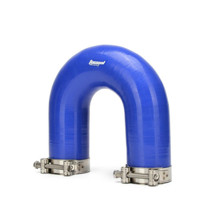 Tucool Racing Universal 4-Ply Reinforced Silicone 180 Degree U Bend Elbow Coupler Hose, U Shape Hose with T Bolt Clamps 304 Stainless Steel
