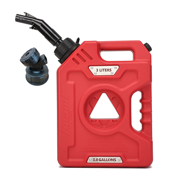 Tucool Racing 3L 5L Anti-Static Gas Can with Upgraded No-Spill Oil Funnel & Upgraded Adjustable Bracket for Flexible Installation, Portable Multi-Purpose Gasoline Storage Tank for Cars, Motorcycles, Trucks, Boats