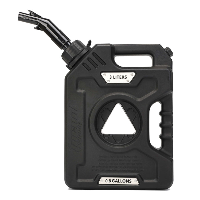 Tucool Racing 3L 5L Anti-Static Gas Can with Upgraded No-Spill Oil Funnel & Upgraded Adjustable Bracket for Flexible Installation, Portable Multi-Purpose Gasoline Storage Tank for Cars, Motorcycles, Trucks, Boats