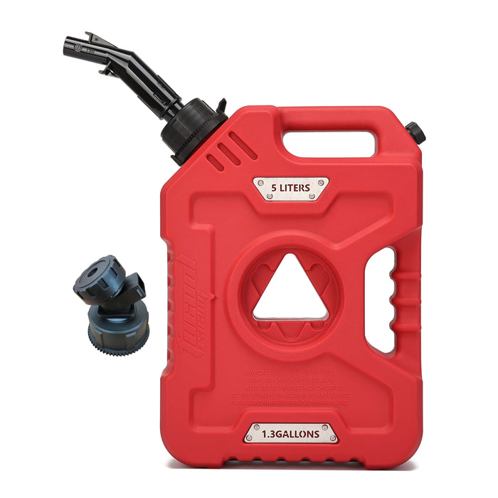 Tucool Racing 3L 5L Anti-Static Gas Can with Upgraded No-Spill Oil Funnel & Upgraded Adjustable Bracket for Flexible Installation, Portable Multi-Purpose Gasoline Storage Tank for Cars, Motorcycles, Trucks, Boats