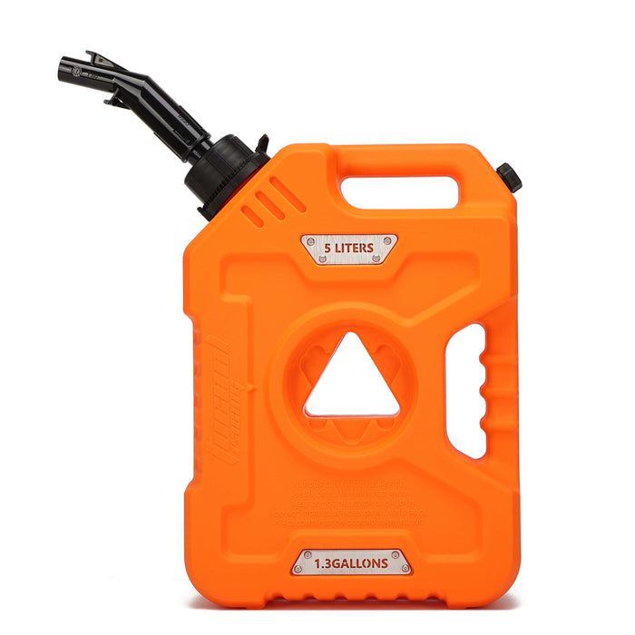 Tucool Racing 3L 5L Anti-Static Gas Can with Upgraded No-Spill Oil Funnel & Upgraded Adjustable Bracket for Flexible Installation, Portable Multi-Purpose Gasoline Storage Tank for Cars, Motorcycles, Trucks, Boats