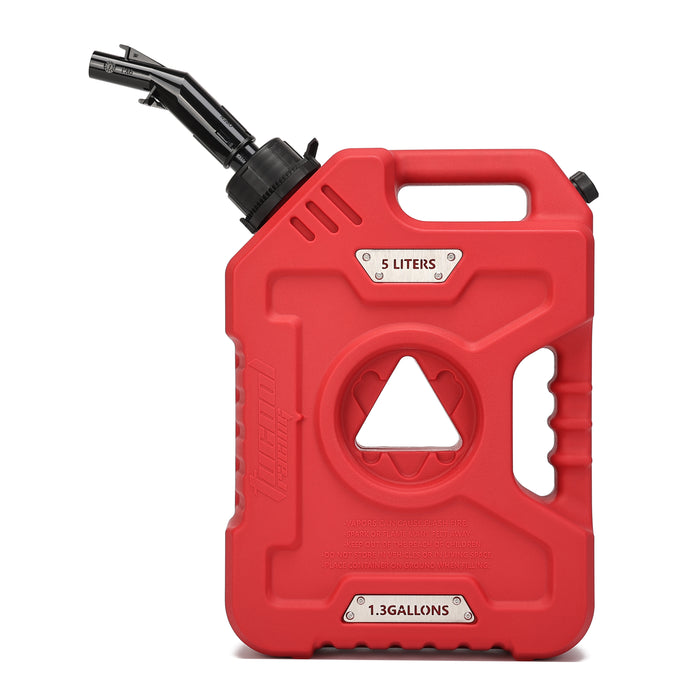 Tucool Racing 3L 5L Anti-Static Gas Can with Upgraded No-Spill Oil Funnel & Upgraded Adjustable Bracket for Flexible Installation, Portable Multi-Purpose Gasoline Storage Tank for Cars, Motorcycles, Trucks, Boats