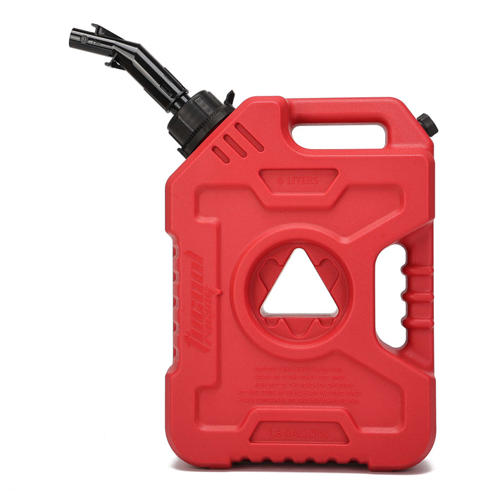 Tucool Racing New Gas Can with Upgraded No-Spill Oil Funnel & Upgraded Adjustable Bracket for Flexible Installation, 6L 10L Anti-Static Jerry Can Fuel Tank Spare Petrol Oil Tank Backup Jerrycan Fuel-jugs Canister for Motorcycle SUV ATV Cars Boat Offroad