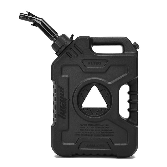 Tucool Racing New Gas Can with Upgraded No-Spill Oil Funnel & Upgraded Adjustable Bracket for Flexible Installation, 6L 10L Anti-Static Jerry Can Fuel Tank Spare Petrol Oil Tank Backup Jerrycan Fuel-jugs Canister for Motorcycle SUV ATV Cars Boat Offroad