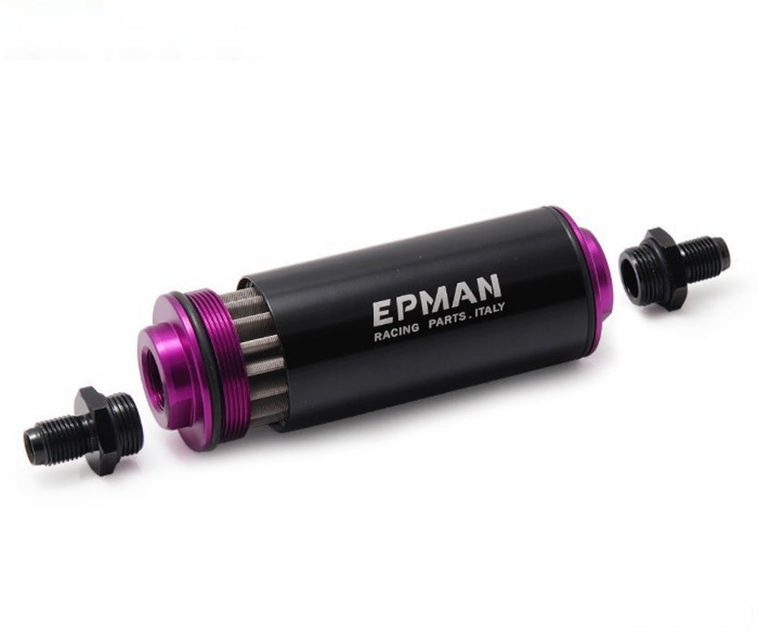 Tucool Racing High Flow Washable Fuel Filter AN6/AN8/AN10/8.6MM With Stainless Steel Element For 96-00 Honda Civic Ek Jdm