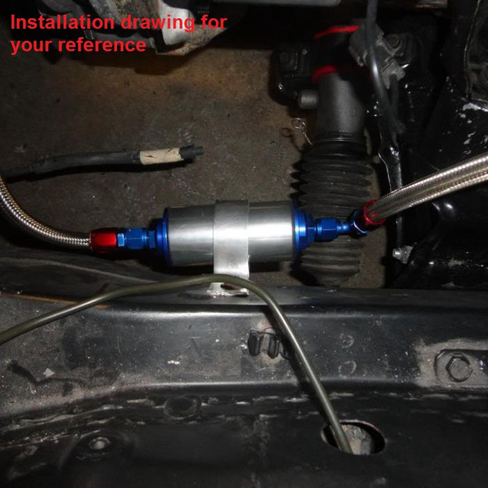 Tucool Racing High Flow Washable Fuel Filter AN6/AN8/AN10/8.6MM With Stainless Steel Element For 96-00 Honda Civic Ek Jdm