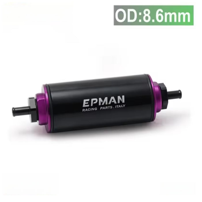 Tucool Racing High Flow Washable Fuel Filter AN6/AN8/AN10/8.6MM With Stainless Steel Element For 96-00 Honda Civic Ek Jdm