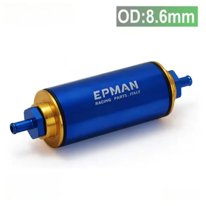Tucool Racing High Flow Washable Fuel Filter AN6/AN8/AN10/8.6MM With Stainless Steel Element For 96-00 Honda Civic Ek Jdm