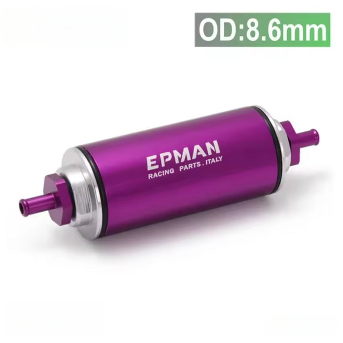 Tucool Racing High Flow Washable Fuel Filter AN6/AN8/AN10/8.6MM With Stainless Steel Element For 96-00 Honda Civic Ek Jdm