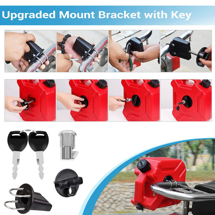 For 3L 5L Gas Fuel Petrol Oil Tank Container Lock For Motorcycle