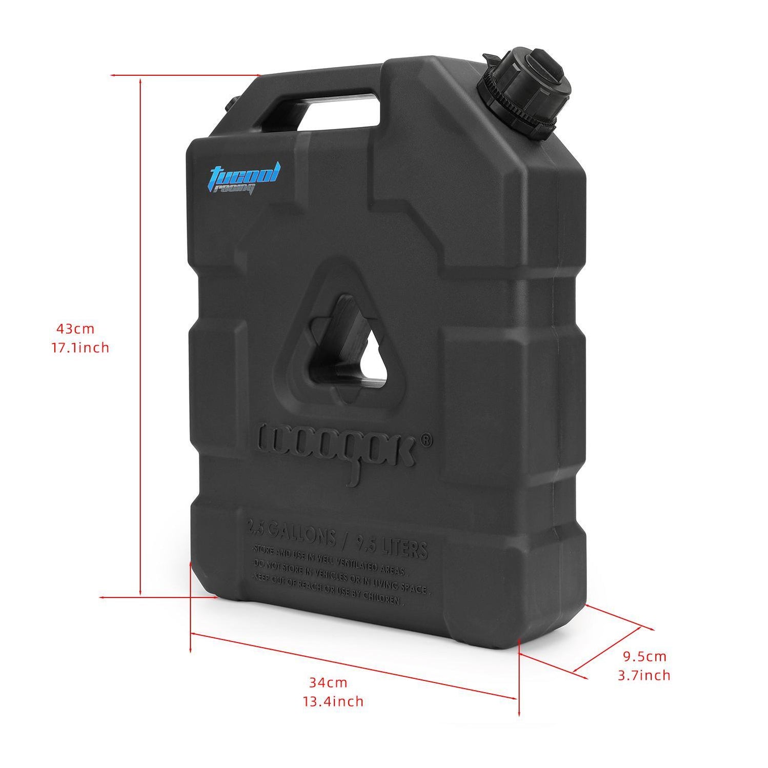 Tucool Racing 1 Gallon 2 Gallon 2.5 Gallon Jerry Can Fuel Tank 3.8L 7.