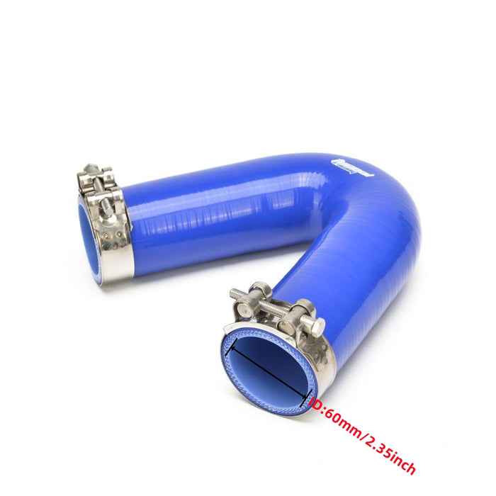 Tucool Racing 4-Ply 2" Silicone 135 Degree Elbow Connector Joiner Turbo Hose Pipe Intercooler Turbo Air Intake Pipe Length 170mm Thickness 5mm with T-Bolt Clamps