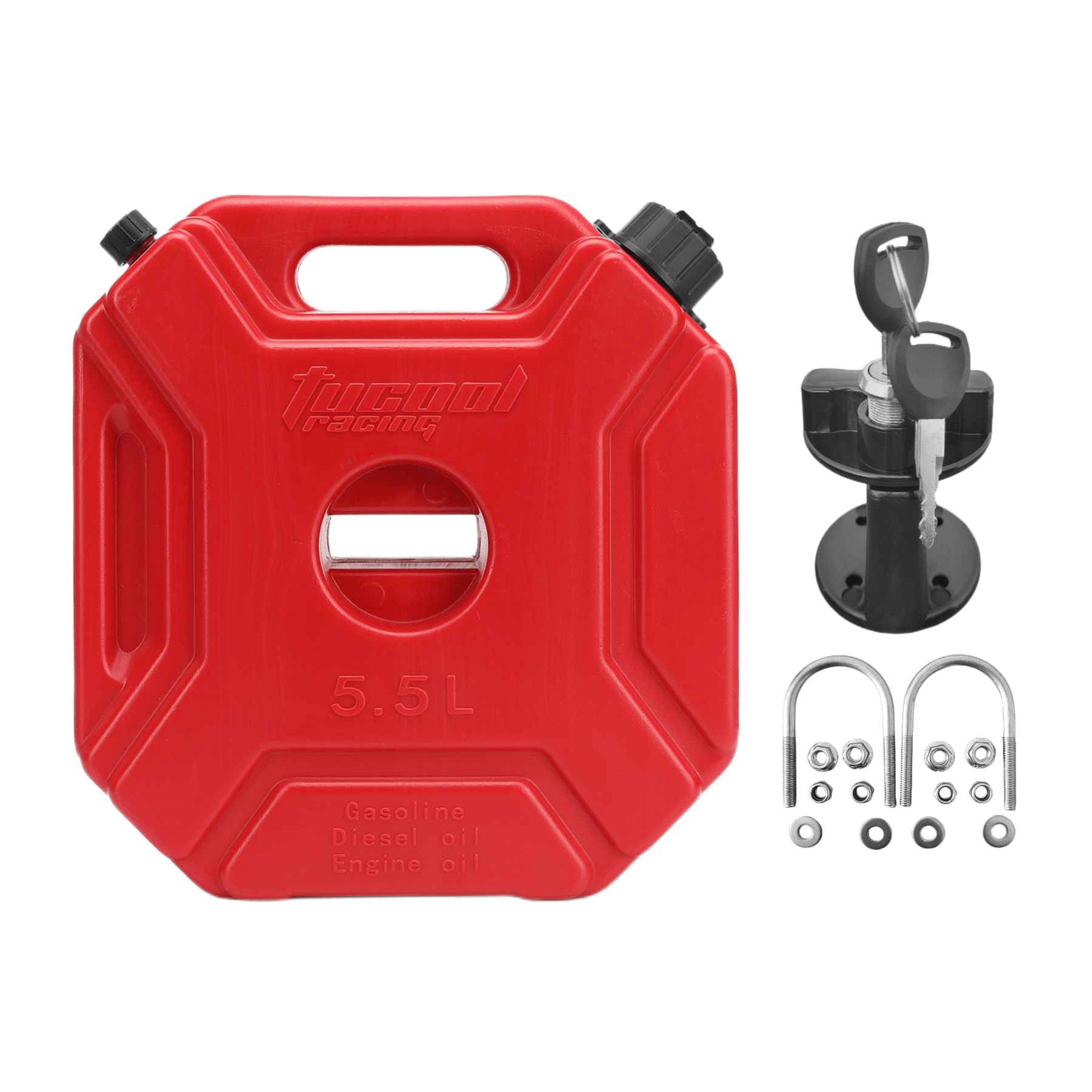 Tucool Racing Bidon Essence 3L Jerry Can 0.8 Gallon - Réservoir Carburant De Secours Moto SUV ATV Bateau