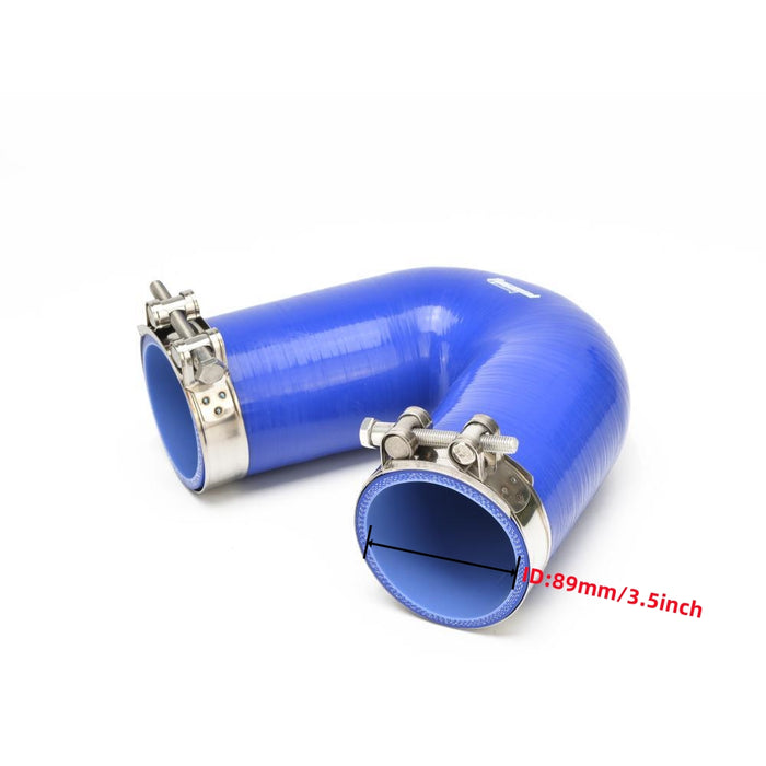 Tucool Racing 4-Ply 2" Silicone 135 Degree Elbow Connector Joiner Turbo Hose Pipe Intercooler Turbo Air Intake Pipe Length 170mm Thickness 5mm with T-Bolt Clamps