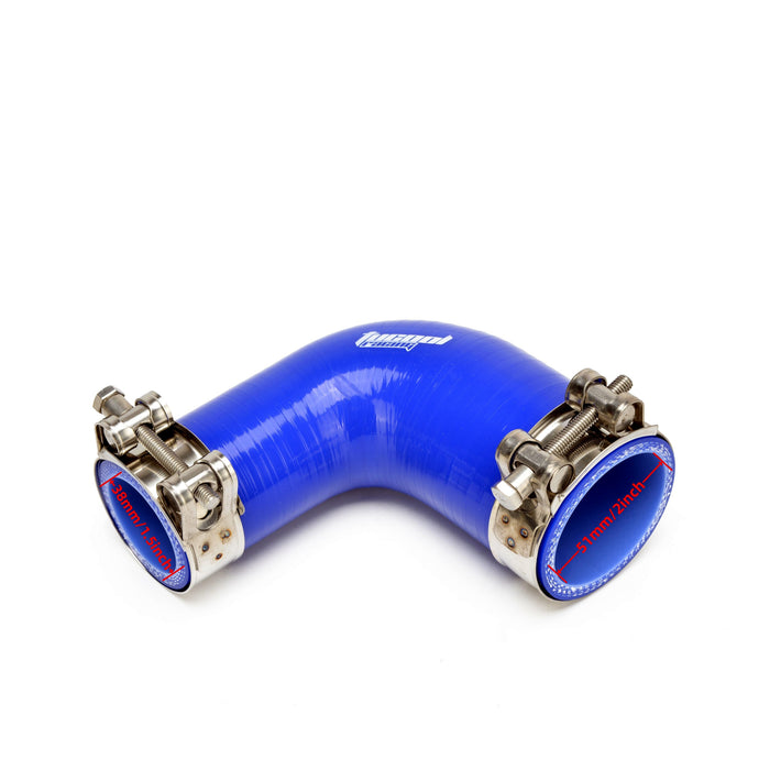 3 inches 90 Degree Elbow Turbo/Intercooler/Intake Piping Coupler Silicone  Hose (Blue)